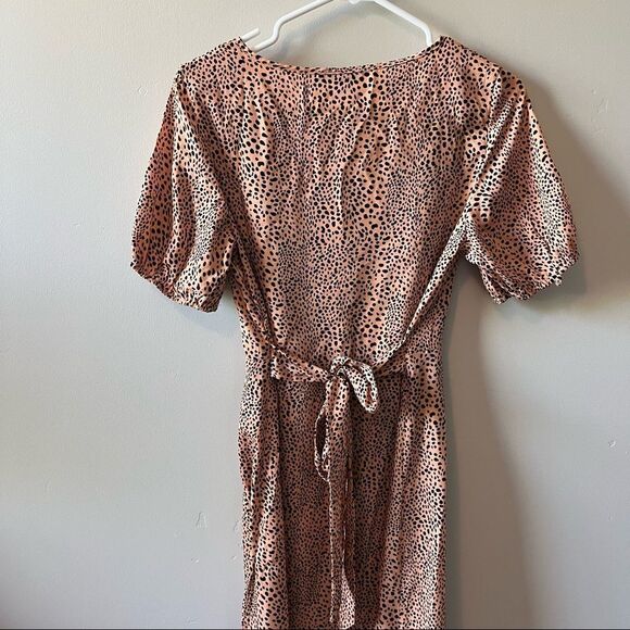 SHEIN Cross Front Polkadot Midi Dress Size Medium - Picture 4 of 5